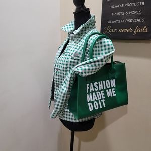 Green and white Jacket